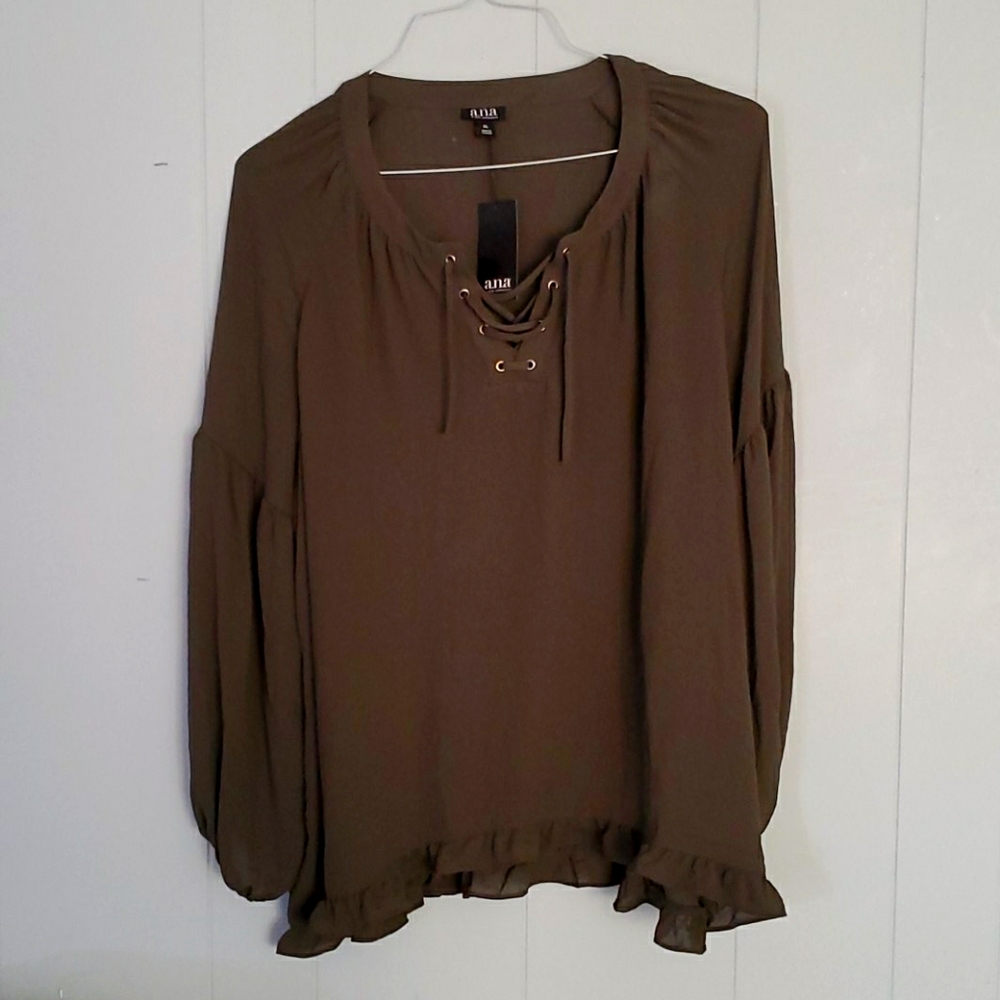 Olive green viscous tunic length shirt